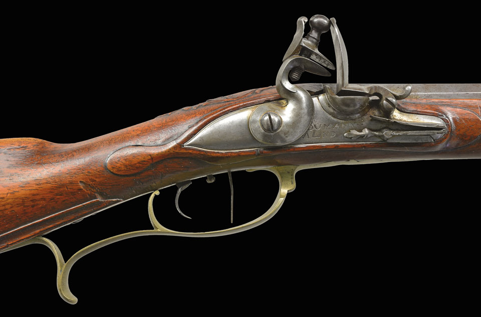 VERY FINE BEAUTIFULLY CARVED PETITE 18TH CENTURY JAEGER FLINTLOCK RIFLE ...